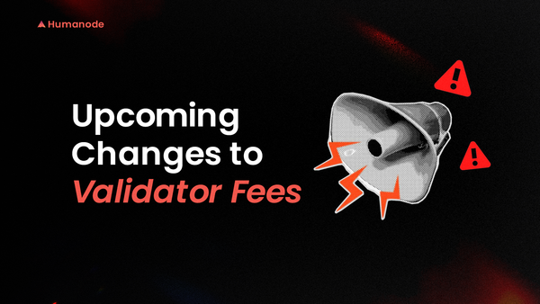 Update on the Validator fee structure